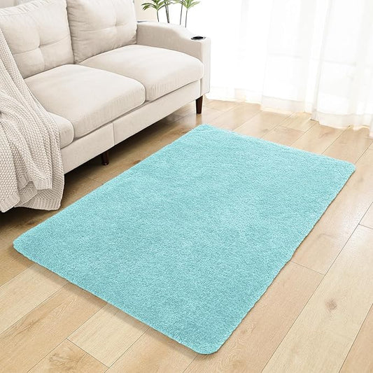 Aqua Haze Bathroom Rugs 40"x60" – Oversized Plush Non-Slip Microfiber Bath Mat, Absorbent & Washable – Ideal for Large Bathrooms or Living Rooms