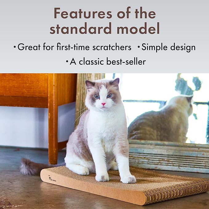 [ Minimal Debris | Long-Lasting (1 Year) | Made in Japan ] nyans Cat Scratcher [ Cat Scratcher, Double-Sided, Heavy-Duty Corrugated Cardboard, Popular ] Standard M Size nyans