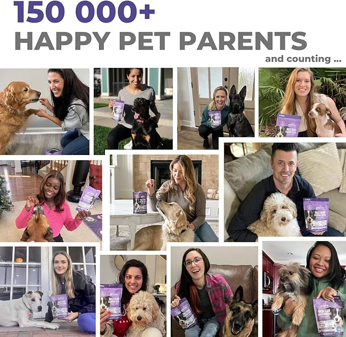 Mighty Petz MAX Hemp Calming Chews for Dogs - Dog Anxiety Relief with Melatonin + Hemp Oil. Dog Calming Treats, Calming Dog Chews, Advanced Pet Composure and Sleep Support