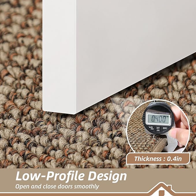BEQHAUSE Dirt Trapper Door Mat 17" x 30", Non-Slip Doormats (Rolled-Up NO Creases) Washable Entryway Rugs, Dirt Resist and Absorbent Welcome Mat, Low Profile Floor Mats for Front Back Door, Beige
