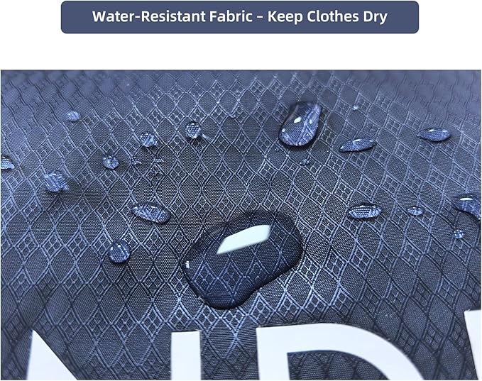 GOGOODA Travel Laundry Bags – Packable & Splash-Resistant Clothes Organizer with Handle | Lightweight, Foldable & Space-Saving for Suitcase, Gym, Beach & Business Trips (Navy Blue & Orange)