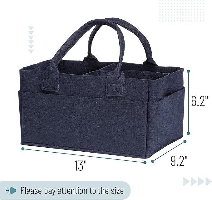 Mr. Pen- Baby Diaper Caddy Organizer, Navy Blue, Nursery Storage Bin and Car Organizer for Diapers and Baby Wipes
