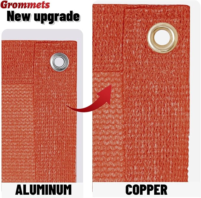 SUNNY GUARD Shade Cloth Custom Size 19x19 FT Sun Shade Screen Fabric Shade Cover Tarp with Grommets for Pergola Backyard Garden, Terra(We Customized)