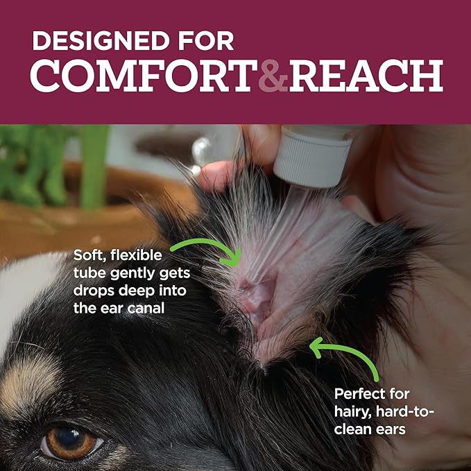 Vetality Medicated Otic Drops for Dog Ear Infection Treatment, 2 fl oz