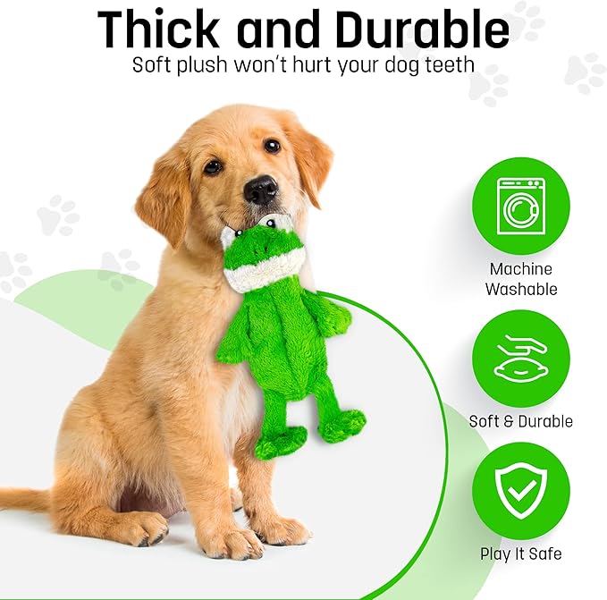 FGA MARKETPLACE Frog-Pink Rabbit Flat NO Stuffing NO Squeak Plush Dog Toy, Funny Style Will Entertain Your Pet for Hours, Recommended for Small and Medium Dog 21 INCH Long