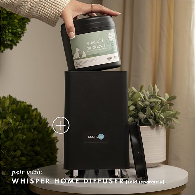 ScentAir Whisper Home Monthly Plug-in Refill, Fragrance Cartridge for Home and Office, Emerald Meadows Pet Calming