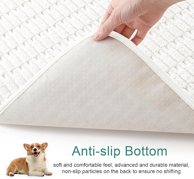 Foxdecor Couch Cover Sofa Covers Washable, Dog Bed Cover Couch Covers for 3 Cushion Couch Sofa Pet Friendly, Dog Couch Cover Furniture Covers for Pets.(White 32x70 inch)