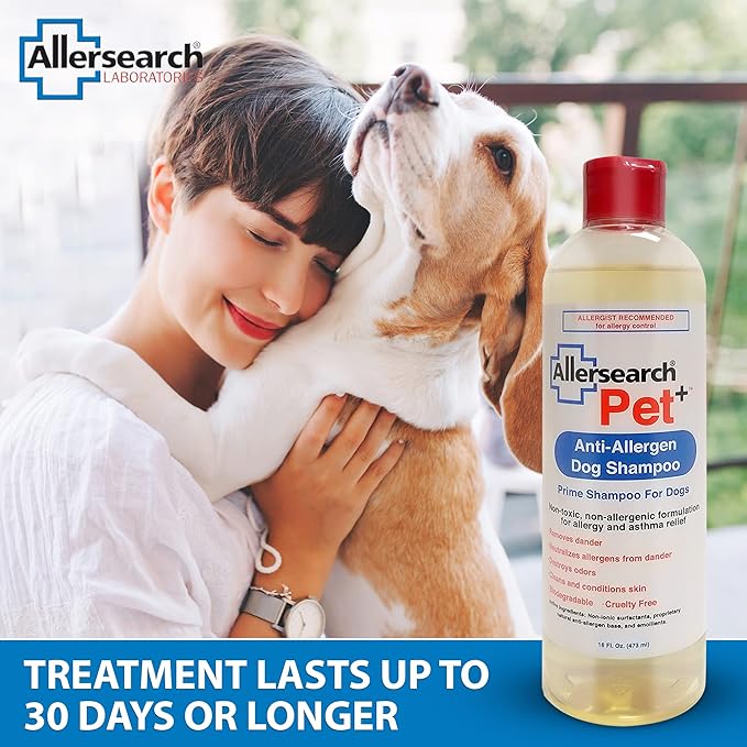 Allersearch Pet+ Anti-Allergen Dog Shampoo 16 Oz