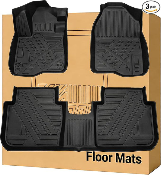 CRV Floor Mats Compatible with 2023-2026 Honda CR-V (Include Hybrid)，All Weather Protection Waterproof Durable Anti-Slip Odorless Custom-fit TPE Floor Liner Front and Rear Row Set