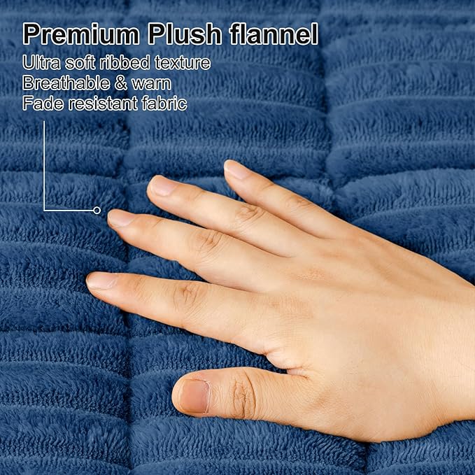 Smiry Couch Cover for Dogs, Non Slip Washable Sofa Protector for Pets, Soft Furniture Cover for Pet, Stylish Sofa Covers, Cozy Protect Against Fur, Dirt & Everyday Messes (Navy Blue, 43" x 82.7")