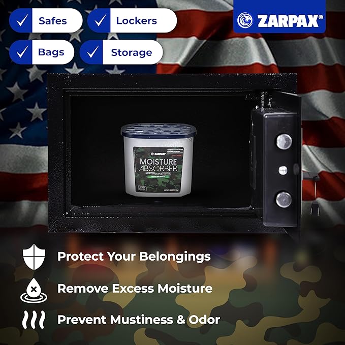 Moisture Absorber Corrosion Inhibitors Gun & Gear 17.6 oz/500g | Removes Moisture, Damp & Humidity | Odor Absorber | Moisture Trap for Bathroom, Closet, Kitchen | Set of 6
