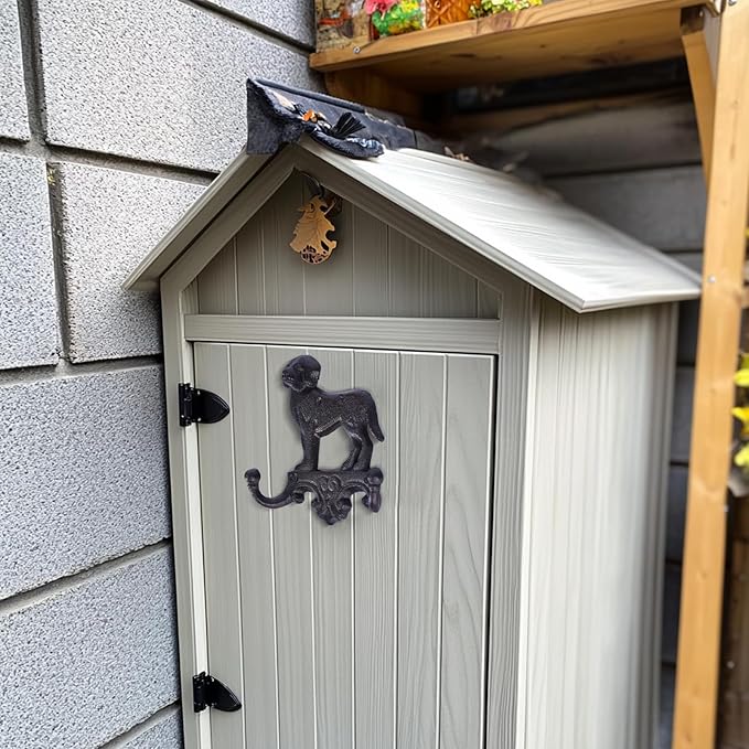 Cast Iron Cat Wall Mounted Hooks,for Wall Decorative Dog Family Key Holder Utility Hooks,Gift for Holder Rack Self Towels, Hats, Shower, Kitchen, Living Room, Office, Garage, Garden, Outdoor (Dog)
