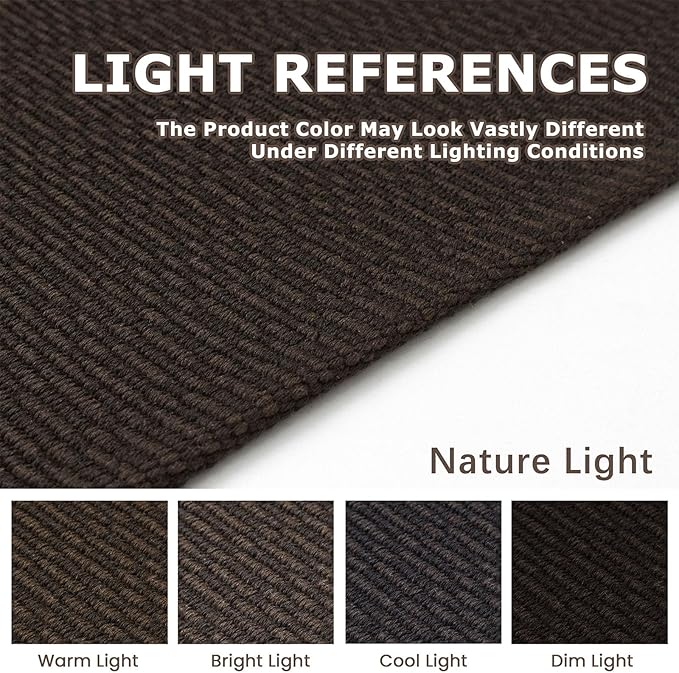 KOZYFLY Washable Entryway Rug 3x5 Ft Area Rugs Cotton Rubber Backed Throw Rugs Indoor Door Mat Kitchen Rugs Braided Floor Carpet for Front Entrance Bathroom Kitchen Living Room, Dark Coffee/Brown