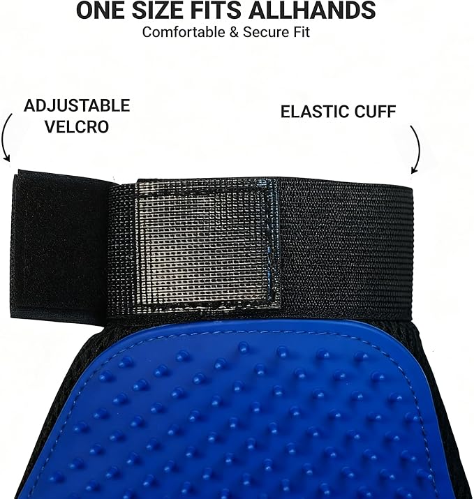 Pet Hair Remover Glove - Gentle Deshedding Brush Glove for Dogs & Cats - Enhanced Grooming & Massage Tool for Long and Short Fur - Perfect for Shedding and Bathing