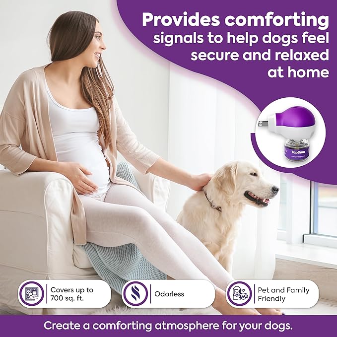 Calming Diffuser for Dog: Premium Dog Calming Diffuser - Pheromone Diffuser for Dogs - Dog Calming Plug in - Dog Diffuser to Stop Peeing in House, 2 Pack (MC Lavender)