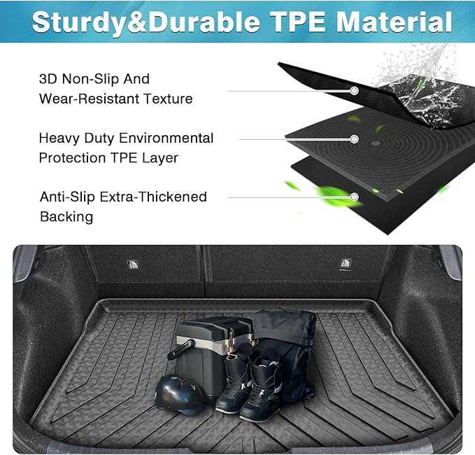 Mixsuper Custom Fit Cargo Liner for 2019-2025 Toyota Corolla Hatchback, Not Fit Sedan Model, All Weather Cargo Mat Rear Trunk Liner Black