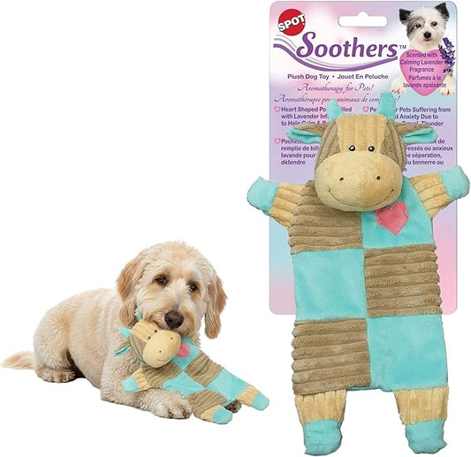 SPOT Soothers- Crinkle Paper Dog Toy-Separation Anxiety Toys for Dogs, Stuffing Free, Scented with Calming Lavender Fragrance Beads to Safely Calm & Relax Dogs and Puppies, 13in