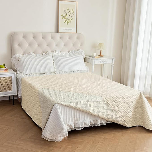 2026 Waterproof Bed Sofa Blanket (68"x82") Comfy Couch Sofa Mat for Dog Pets with Anti-Slip Back, Universal Incontinence Lightweight Liner Pad for Furniture Car Picnic etc Durable Washable, Beige