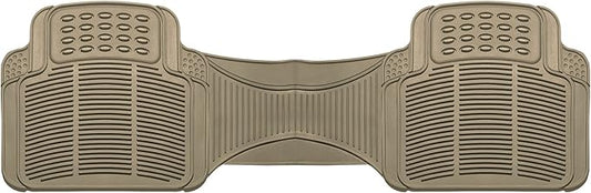 FH Group Car Floor Mats - Heavy-Duty Rubber Floor Mats for Cars, Universal Fit Rear Set, Trimmable Automotive Floor Mats, ClimaProof Floor Mats For Most Sedan, SUV, Truck Floor Mats Beige