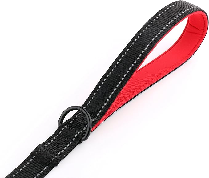 Primal Pet Gear Dog Leash 6ft Long,Traffic Padded Two Handle,Heavy Duty,Reflective Double Handles Lead for Control Safety Training,Leashes for Large Dogs or Medium Dogs,Dual Handles Leads(Black)