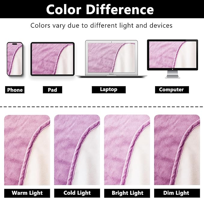 Tuffeel Waterproof Blanket for Couch, Leak Proof Dog Bed Blankets Reversible, Pet Throw Sofa Furniture Protector Machine Washable-52 x82,Purple+Cream