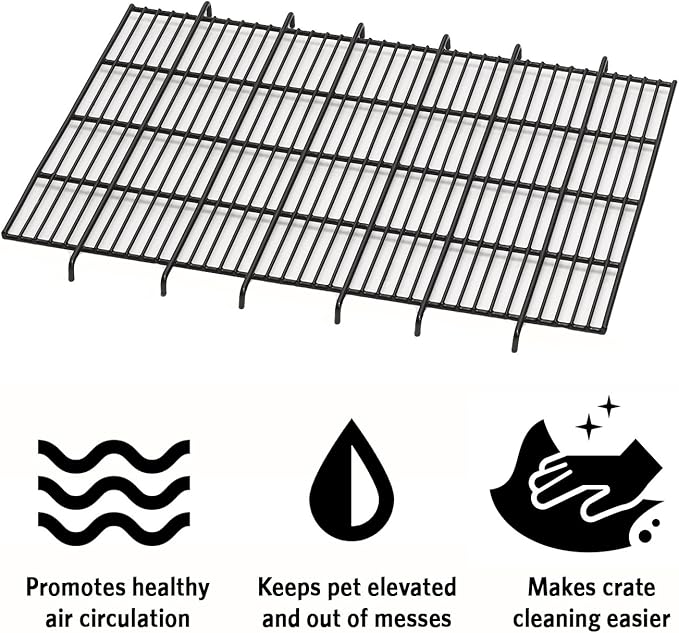 MidWest Homes for Pets Floor Grid for Dog Crate; Elevated Floor Grid; Fits Models 1324TD, 1524, 1524DD, 424, 424DD, 1924, 1924DD, 1624 Curved Slide Bolt Latch, 1624DD Curved Slide Bolt Latch