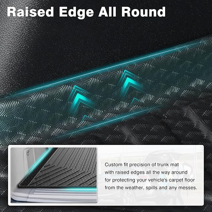 Mixsuper Custom Fit for Cargo Liner 2003-2017 Ford Expedition/Lincoln Navigator (No EL or L Models) Behind The 2nd Row Seats All Weather Rear Cargo Trunk Floor Mat