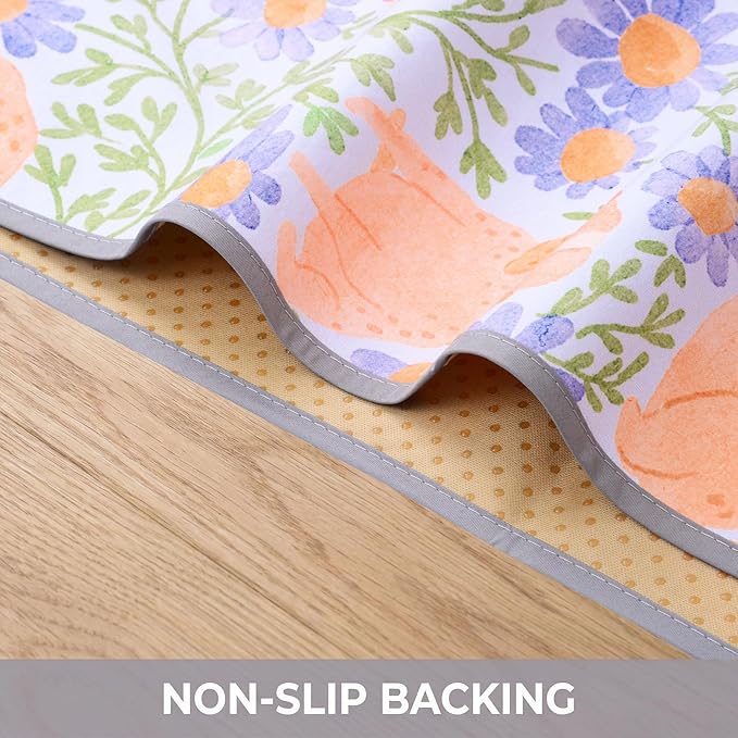 Splat Mat for Under High Chair/Arts/Crafts, Waterproof and Anti-Slip Splash Mat Floor Protector, Washable Highchair Floor Mat, 51 Inch Reusable Messy Mat and Baby Feeding Table Cloth