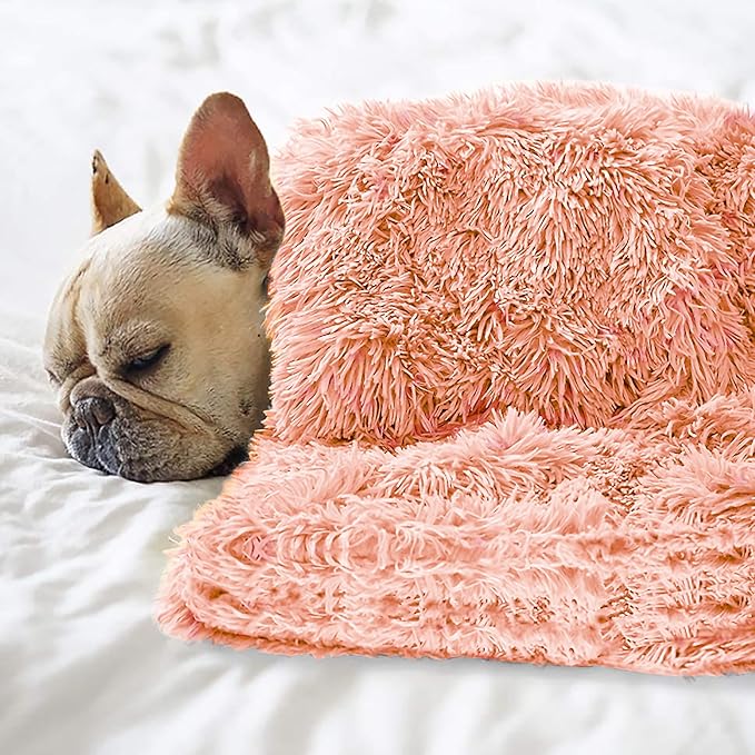 Pet Dog Bed Blanket, Fluffy Fleece Throw Sleep Mat, Soft Puppy Cat Kitten Mat, S M L XL, Fuzzy Reversible Sherpa for Bed, Couch, Sofa, Travel, Washable & Lightweight