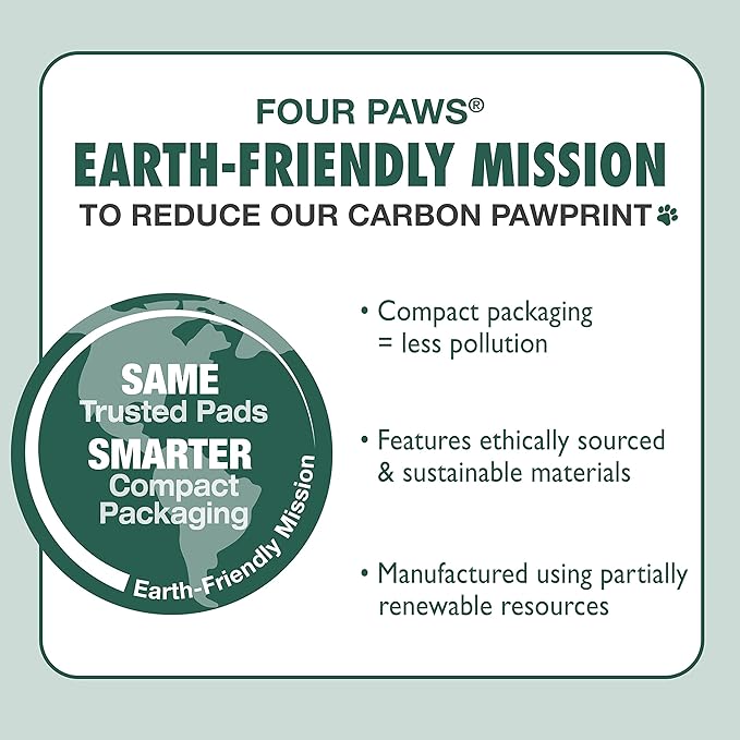 Four Paws Wee-Wee Odor Control with Febreze Freshness Pee Pads for Dogs & Puppies, Leak-Proof Dog Housebreaking Potty Training Floor Protection, Spring Fresh Scent, 28" x 30", 75 Count