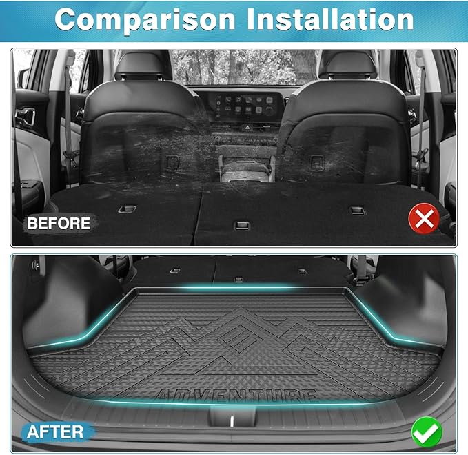 Mixsuper Cargo Liner for Kia Sportage 2023-2025 (No PHEV), Fit for 2026 EX, SX, LX, Trunk Mat for Sportage Accessories Rear Cargo Mat Trunk Liner Black