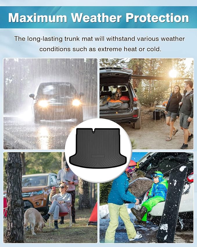 Mixsuper Cargo Liner Compatible with 2018-2023 Nissan Kicks All Weather Cargo Mat Trunk Liner Black