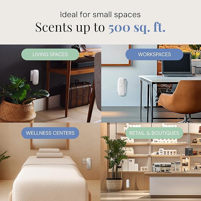 Air Esscentials The Diamond Gift Set, Smart Scent Air Machine Kit, Cold & Waterless Fragrance Oil Diffuser with 2 Signature Scents & Bluetooth Control, Herbal & Citrus Aromas, White