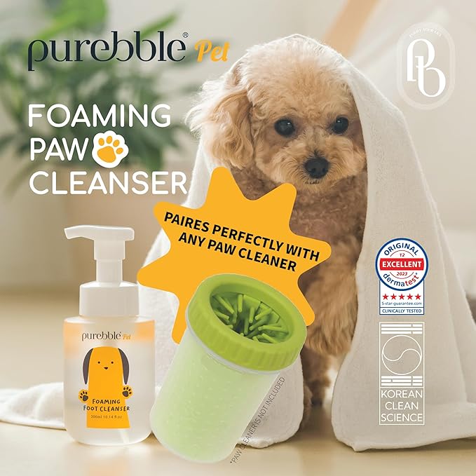 Pet Foaming Foot Paw Cleanser (Pack of 2)- Gentle Foam Wash for All Dogs, Nourishing, Softening, Calming, No Artificial Fragrance, Itch Reducing, 300ml / 10.14 fl oz Each