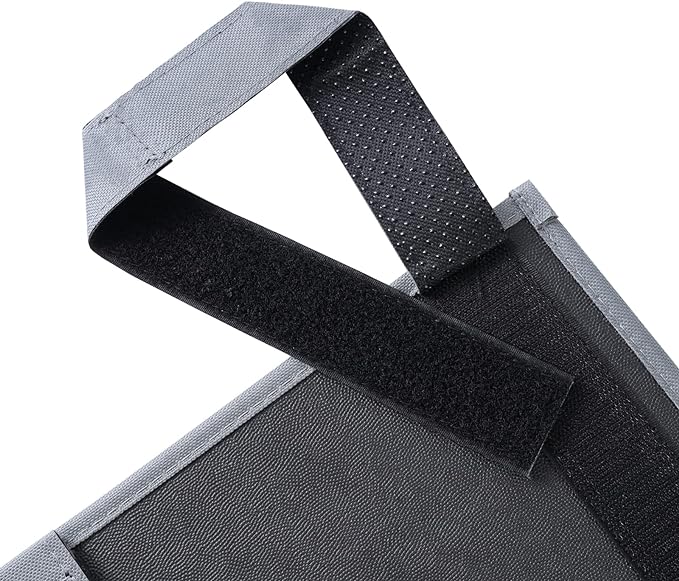 Hanging Bedside Caddy, Bedside Storage Organizer for Magazine, Phone, Remote control (4 Pockets-Grey)