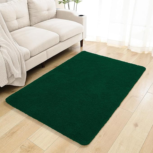 Verdant Green Bathroom Rugs 40"x60" – Oversized Plush Non-Slip Microfiber Bath Mat, Absorbent & Washable – Ideal for Large Bathrooms or Living Rooms