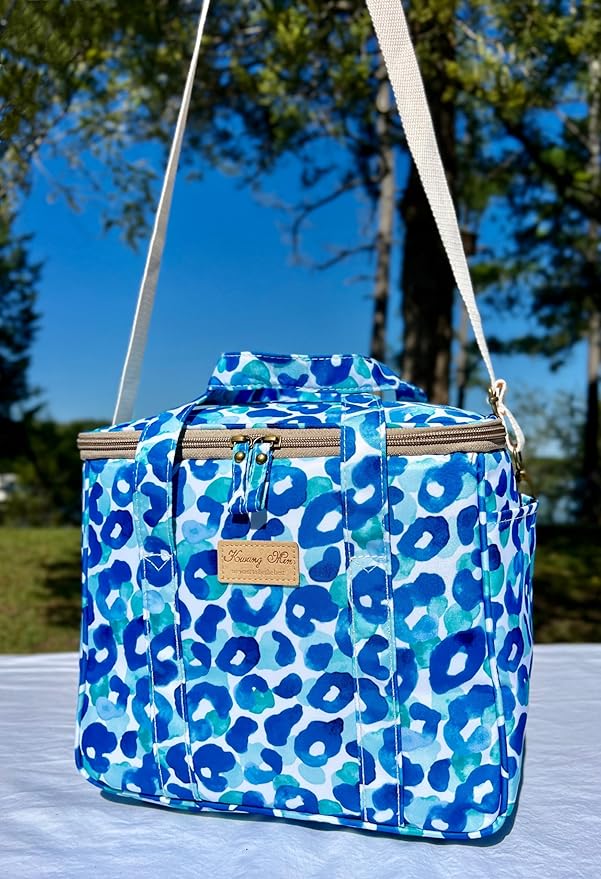 Kwang Min Insulated Insulated Cooler Bag,Reusable Large Lunch Bag for Women, Great for Outdoors,Camping,Party,Premium Quality,Adjustable Strap,Foldable