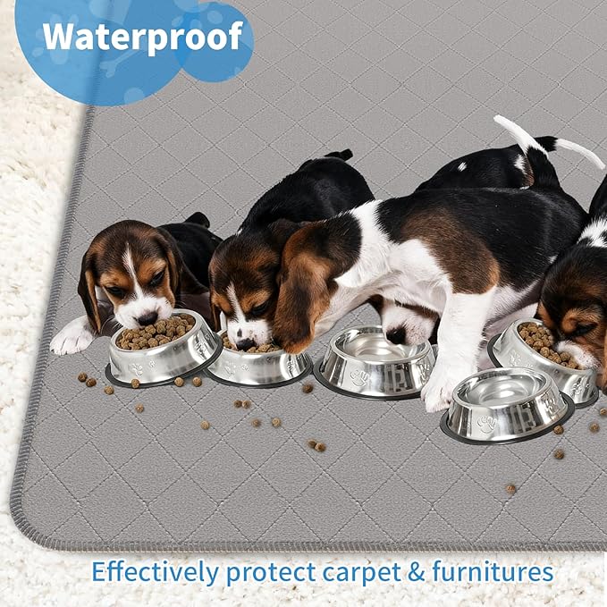 Washable Reusable Dog Pee Pads, 72"x72" Absorbent & Waterproof Puppy Training Pad for Crate, Playpen & Carpet, Large Potty Pads for Dogs, Cats & Small Pets