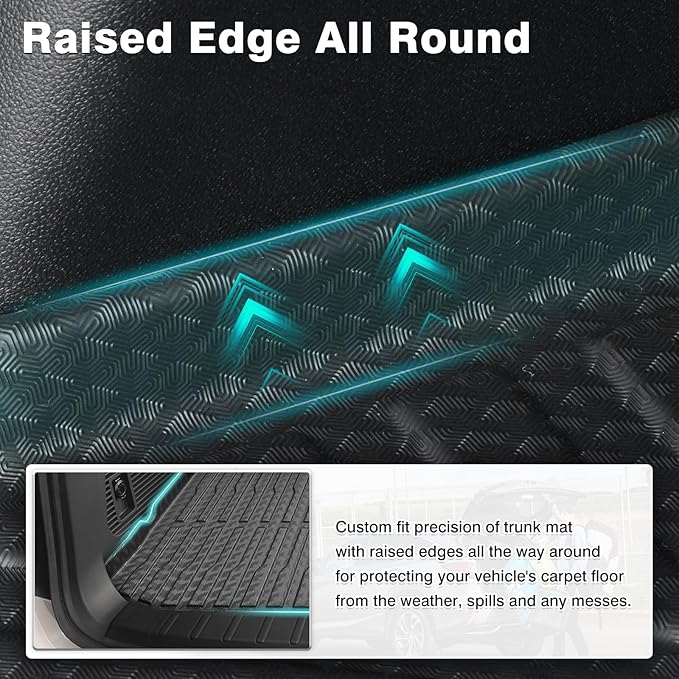 Mixsuper Cargo Liner for Subaru Ascent 2019-2026, Behind The 3rd Row Seats, Trunk Mat for Ascent Accessories Cargo Mat Rear Trunk Liner Black