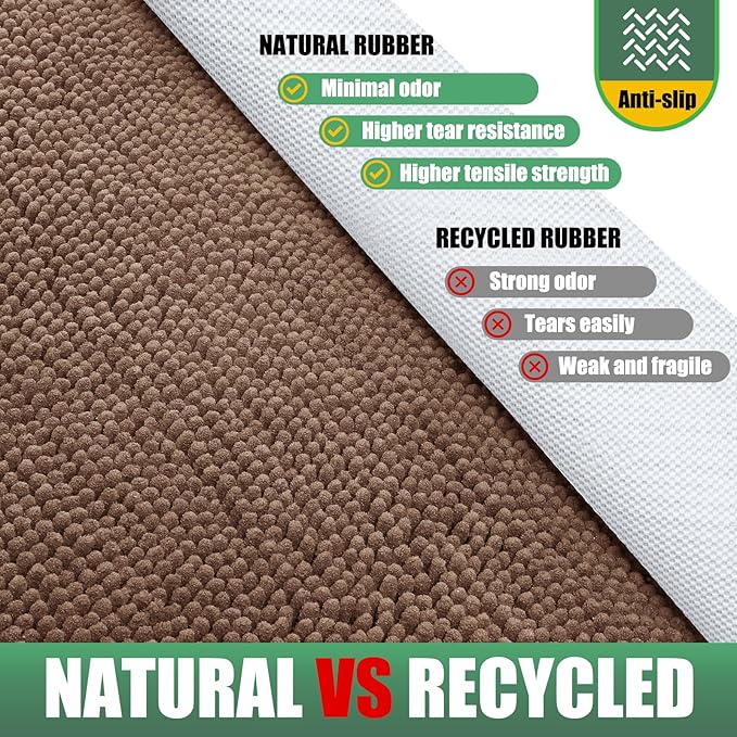 IM HOME Chenille Absorbent Outdoor Doormat 72" x 48", Washable Muddy Door Mats for Dog Non Slip Indoor Doormats Dog Mat for Muddy Paw Front Inside Doormats for Entryway Camel