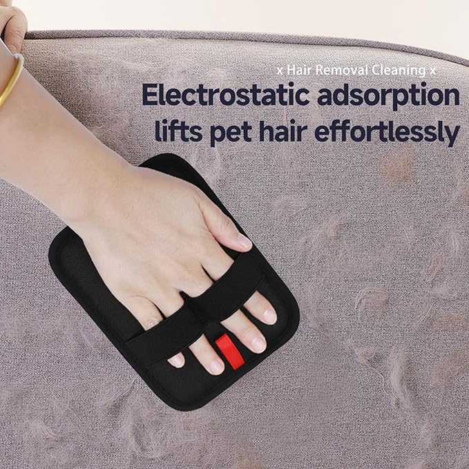 Pet Hair Remover and Electrostatic Cats & Dogs Hair Remover,Portable, Reusable pet Hair Remover Tool for Furniture, Clothing, Couch, Carpet and Bedding (1 PCS)
