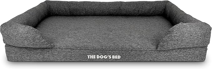 The Dog’s Bed, XXL Grey Fur Memory Foam, Pain Relief: Arthritis, Hip & Elbow Dysplasia, Post Surgery, Lameness, Supportive, Calming, Waterproof, Washable Cover