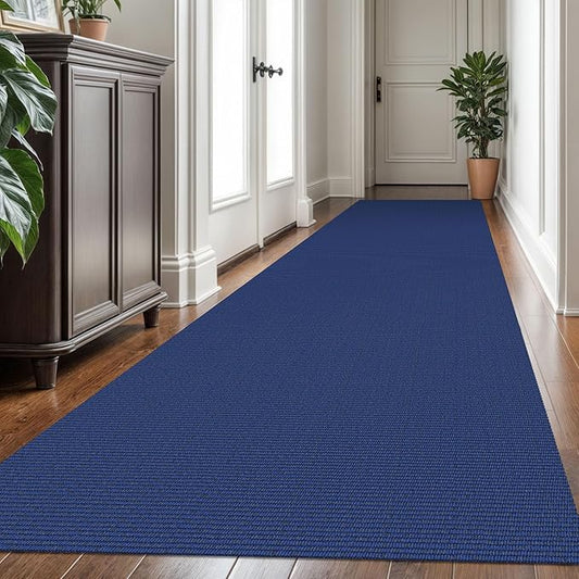KOZYFLY Washable Runner Rug 3x16 ft Hallway Kitchen Runner Rugs with Rubber Backing Bobo Non Slip Entryway Runner Indoor, Long Carpet Runners for Hall Kitchen Entryway, Royal Blue