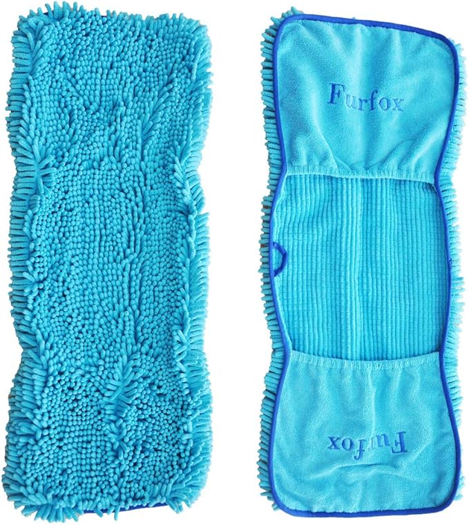 Furfox Absorbent Dog Towel, Microfiber Quick Drying Towel Machine Washable with Hand Pockets - Medium Large Dog 35 x 15'
