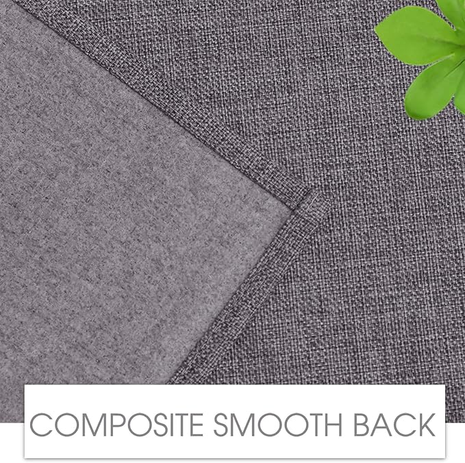 Joywell Recliner Narrow Linen Armrest Covers for Living Room Anti-Slip Sofa Arm Protector for Dogs, Cats, Pets Armchair Slipcover for Couch with 4 Pockets for TV Remote Control, Phone, Set of 2, Gray