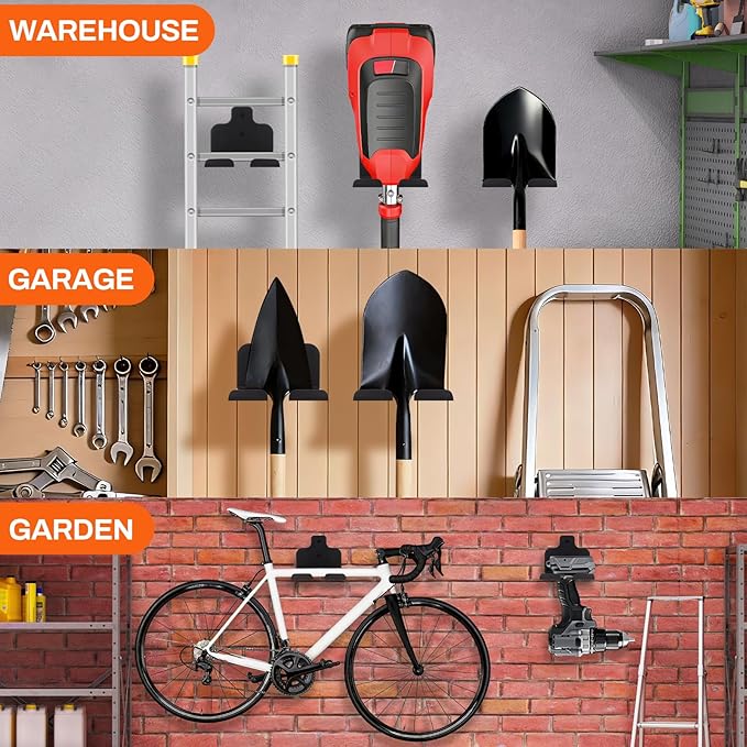 Weedeater Hanger, Garden Power Tool Hanger Weed Whackers Holder Wall Mounted for Grass Trimmer, Hedge Trimmer, Garage Trimmer, Garden Tools, 1 Pack