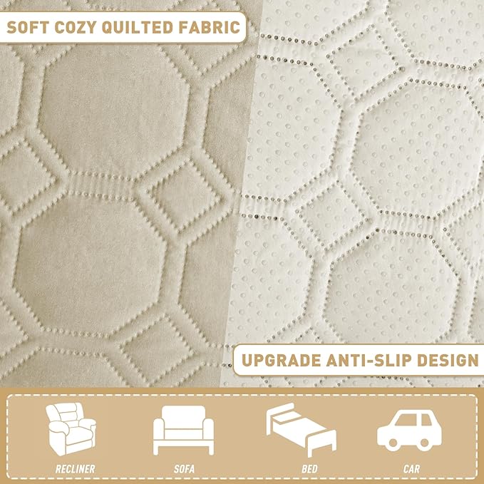 ZNSAYOTX Ultimate Cozy Blankets (40"x50") 100% Waterproof Chaise Mat Blanket for Dog Pets, Bed Couch Sofa Protector with Non-Slip Back Washable Durable, Pee Scratch Proof Easy to Clean (Khaki)