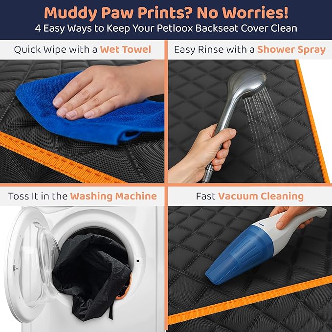 Front Seat Dog Cover for Car, Truck & SUV - Waterproof, Non-Slip Pet Car Seat Cover for Dogs - Durable, Easy to Install & Clean, Front Passenger Seat Protector for Pets & Vehicles