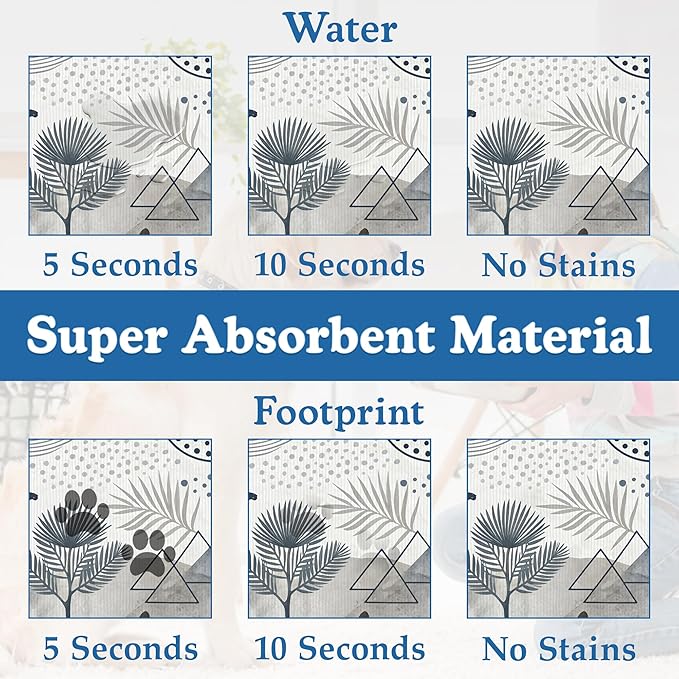 Watercolor Desert Camel Pet Feeding Mat for Floors–Absorbent Quick Dry Dog Cat Bowl Mat for Food and Water, Non Slip Waterproof Base, Mess-Free Feeding Accessories 16"x24"