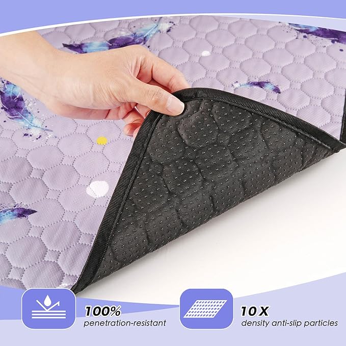 WanpeeGoo Washable Pee Pads for Dogs, 2 Pack Reusable Puppy Pads, Super Absorbent & Leakproof Dog Pads, Anti-Slip Dog Pee Pads for Puppy Training & Incontinence, Leaf Pattern 32"x63"